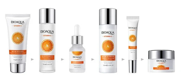 Combo Bioaqua Original Vitamina C X6- Tratamiento Facial Anti-Edad - BIOAQUA