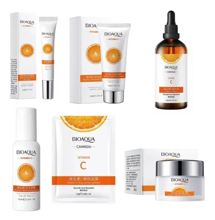 Combo Bioaqua Original Vitamina C X6- Tratamiento Facial Anti-Edad - BIOAQUA